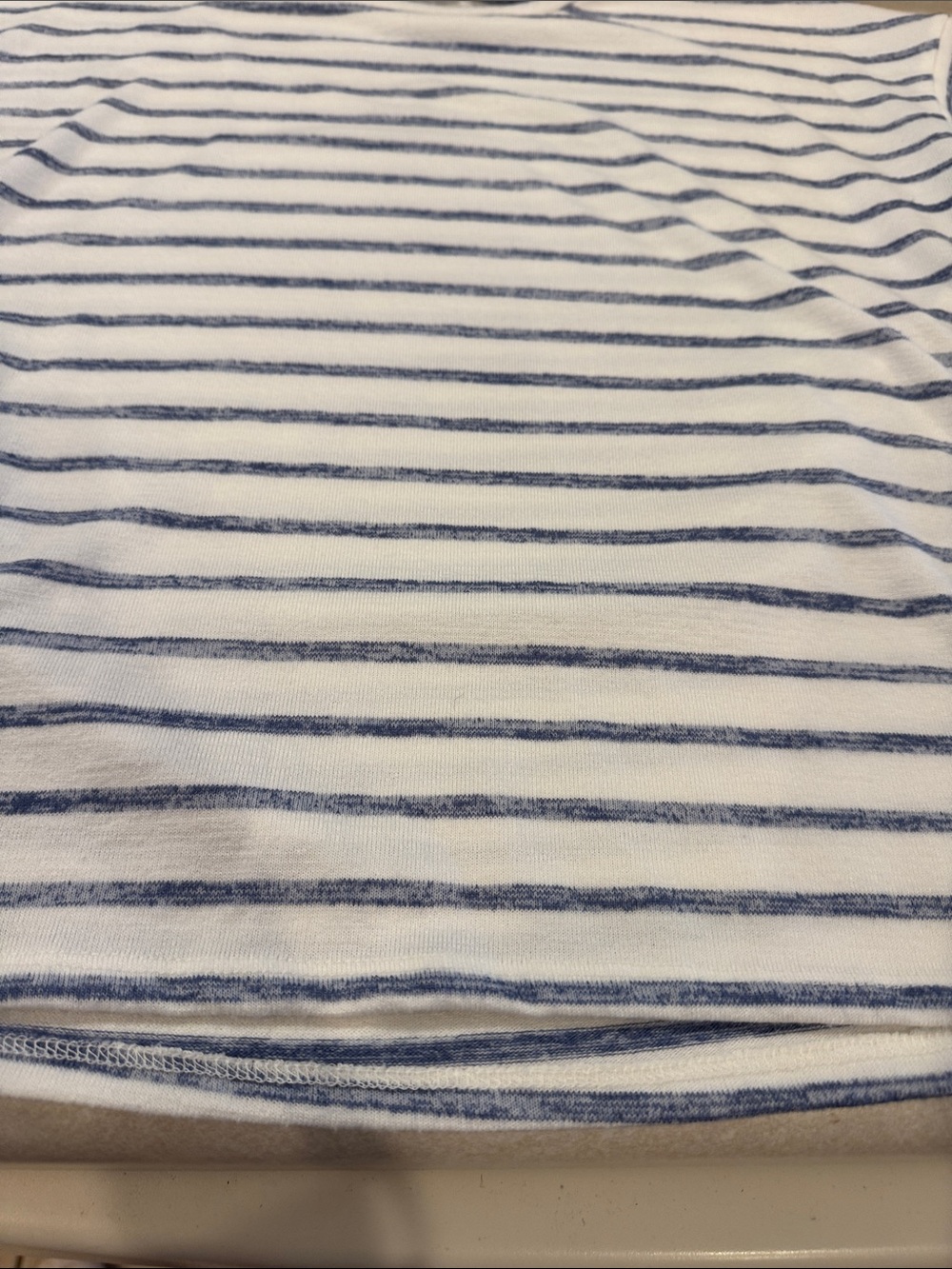 Green Envelope Blue and White Striped Short Sleeve Tee - Picture 5 of 10